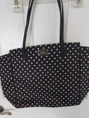kate spade Black and White Polka Dot Tote Bag